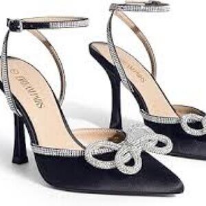 DREAM PAIRS Women's High Heels Destiny Closed Toe Strappy Heels